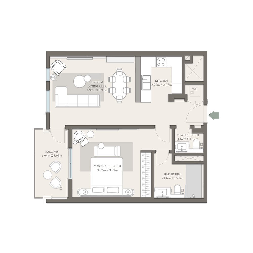 1-BEDROOM APARTMENT